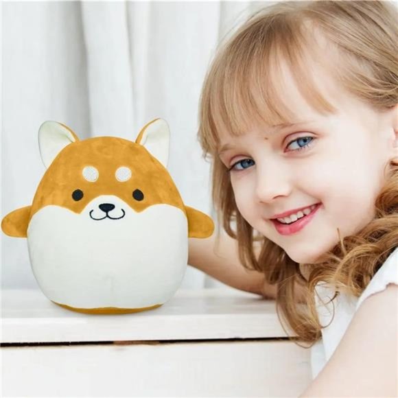 Plush Shiba Toy 8 Stuffed Akita Dog Doll,Birthday Christmas Home Decoration Gift - Picture 3 of 5